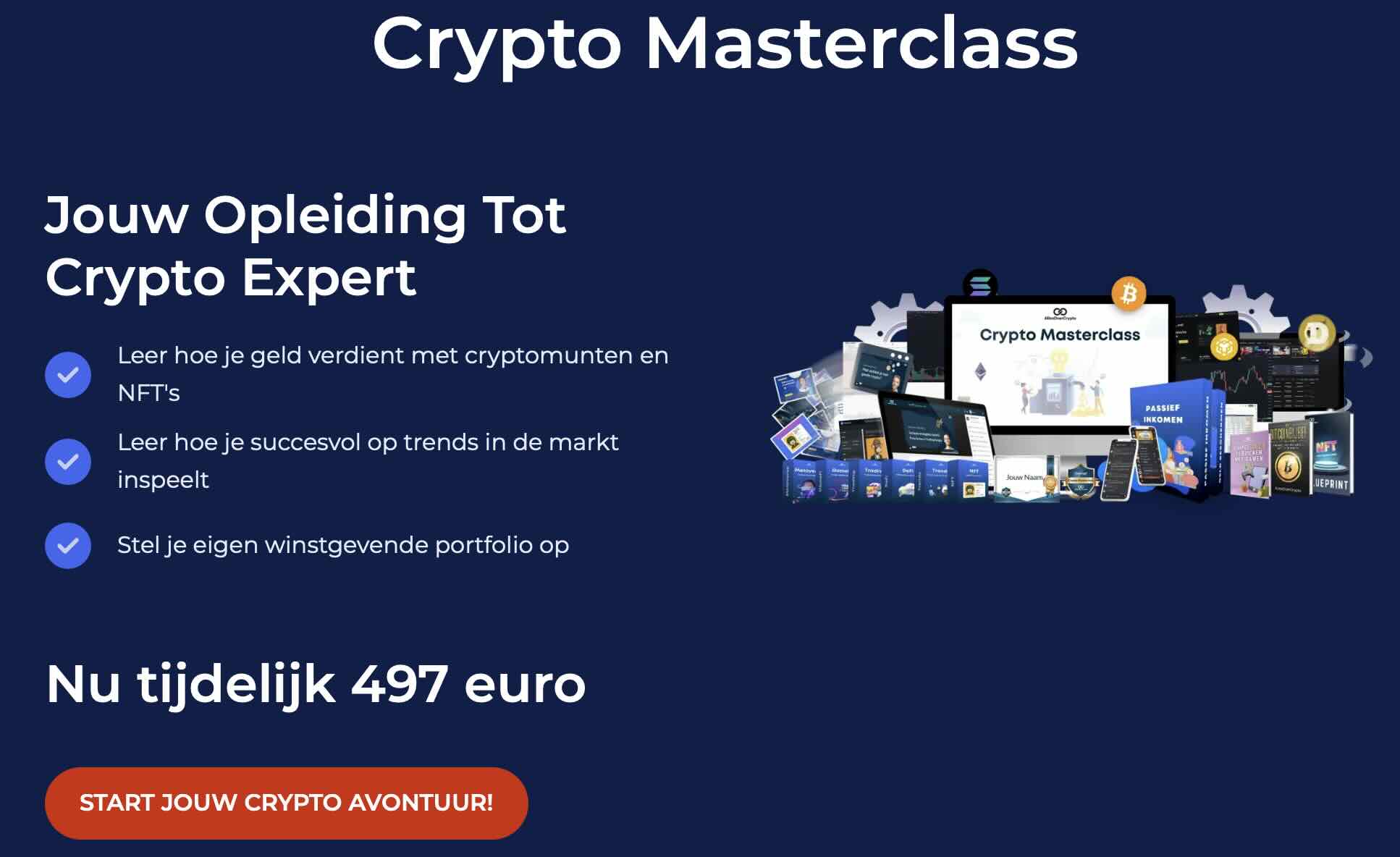 Crypto Masterclass – Leer investeren in crypto - Cryptocursusvergelijken